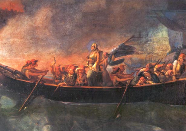 Bouboulina_attacking_Nafplion_19th_c_painting