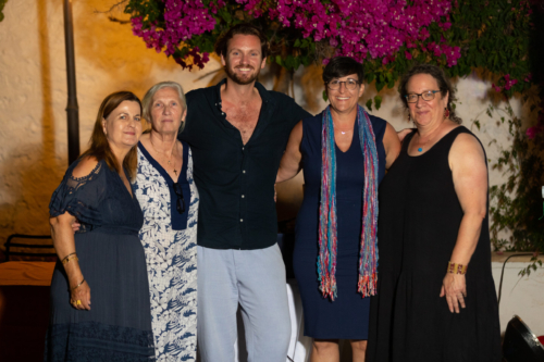 With Kalomoira Koumpi, Linda and Pavlos Demertzis-Bouboulis, and Sharon Gerstel